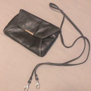 Levenger black leather handbag
